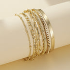 Simple Stainless Steel Exquisite Bead Necklace Bracelet