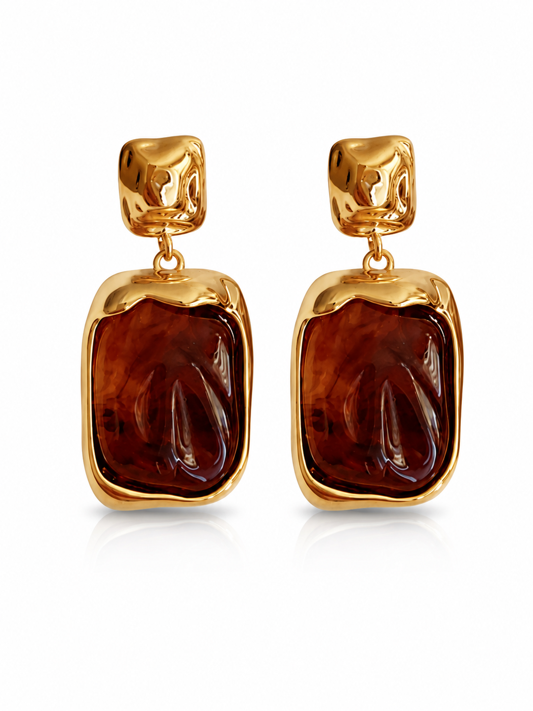 Amber Mosaic Earrings