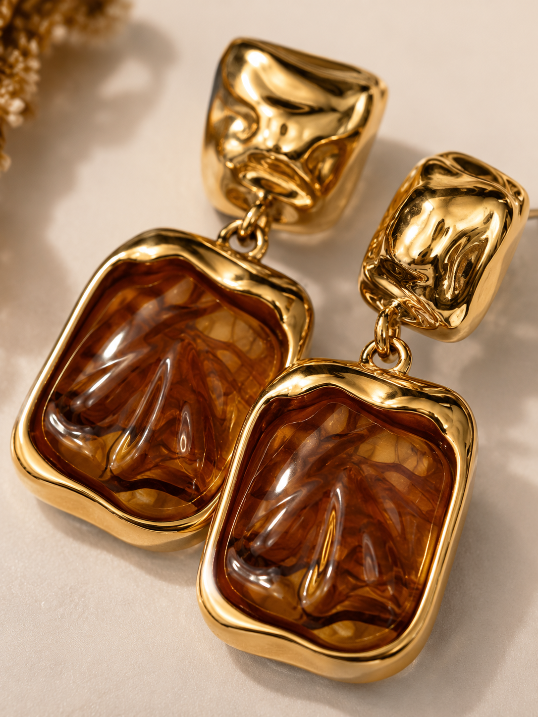 Amber Mosaic Earrings