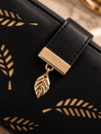 Aurelia Leaf Embossed Long Wallet
