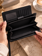Aurelia Leaf Embossed Long Wallet