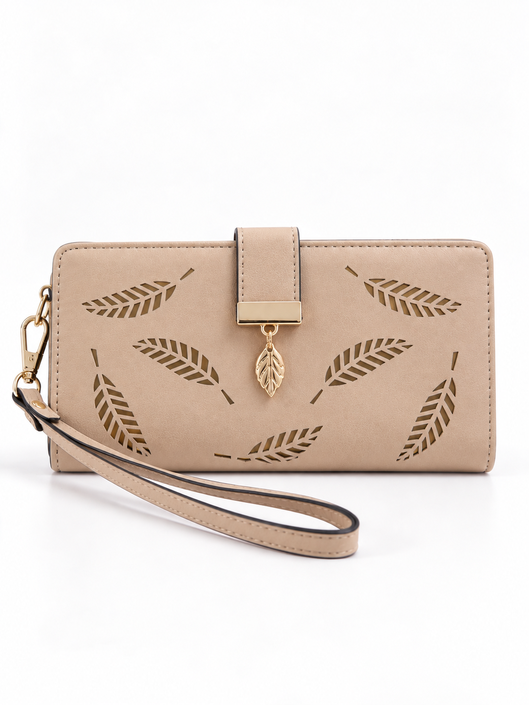 Aurelia Leaf Embossed Long Wallet