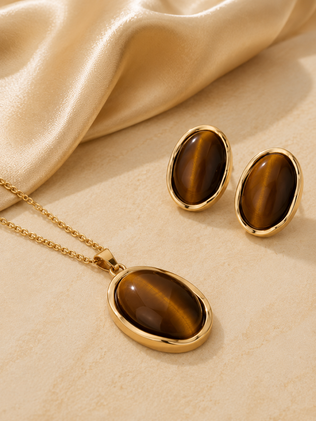 Aurelia Tiger's Eye Jewellery Set