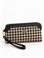 Aveline Houndstooth Wristlet Handbag