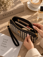 Aveline Houndstooth Wristlet Handbag