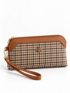 Aveline Houndstooth Wristlet Handbag