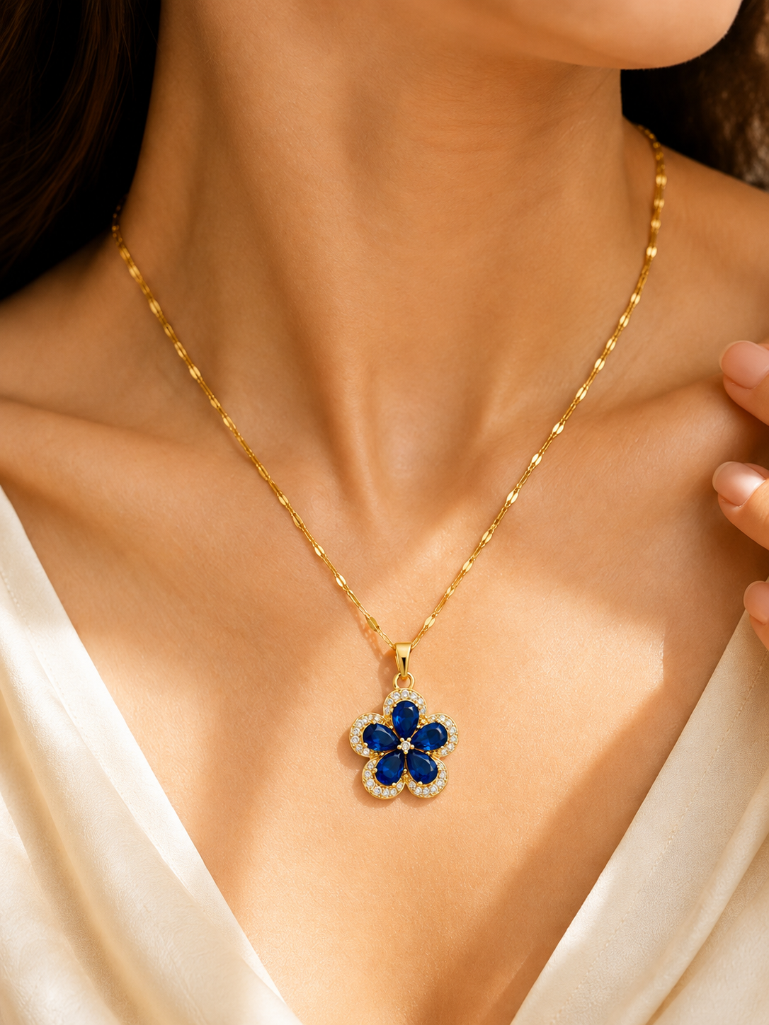 Azure Bloom Necklace