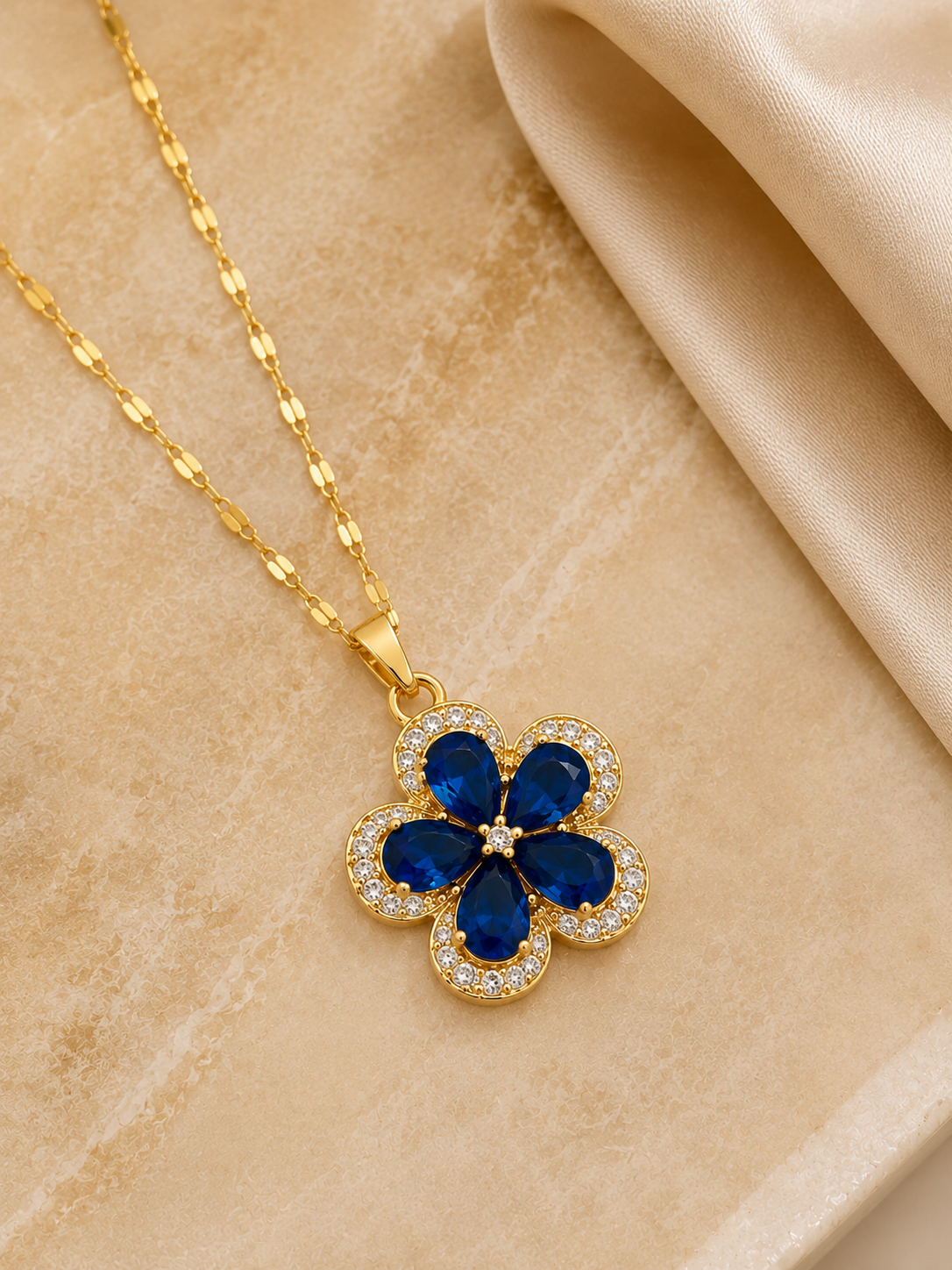 Azure Bloom Necklace