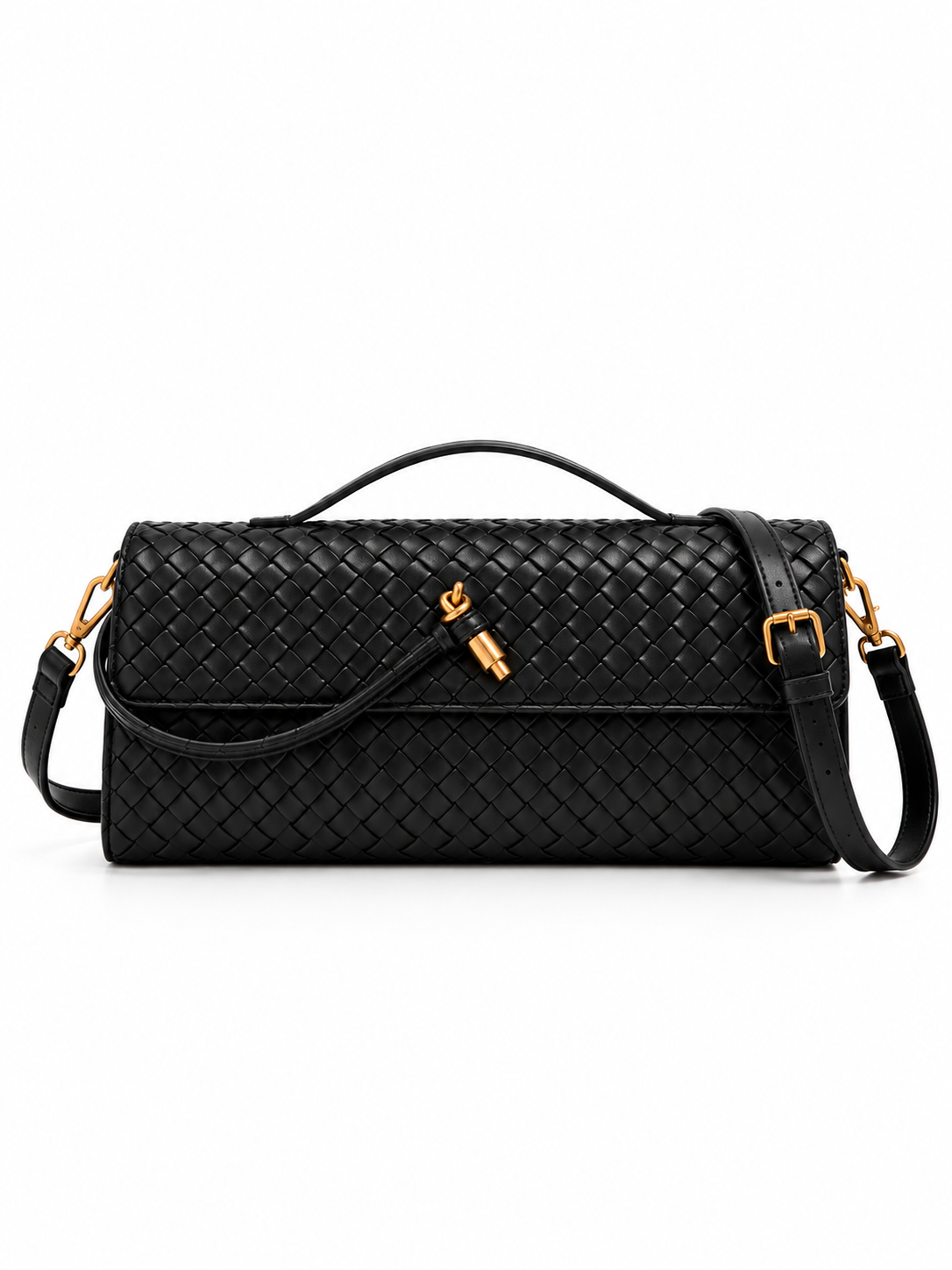 Celeste Woven Leather Shoulder Bag