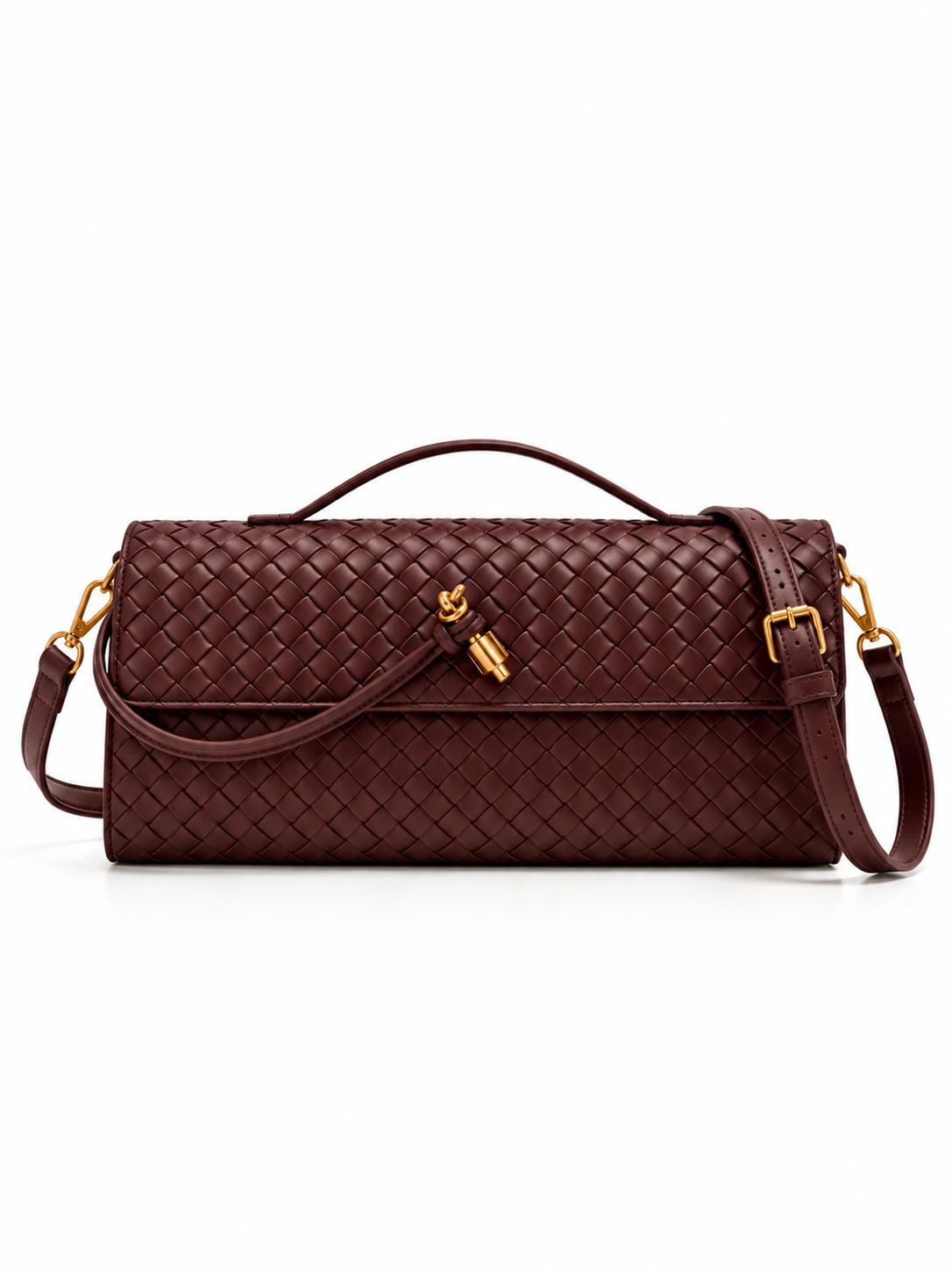 Celeste Woven Leather Shoulder Bag