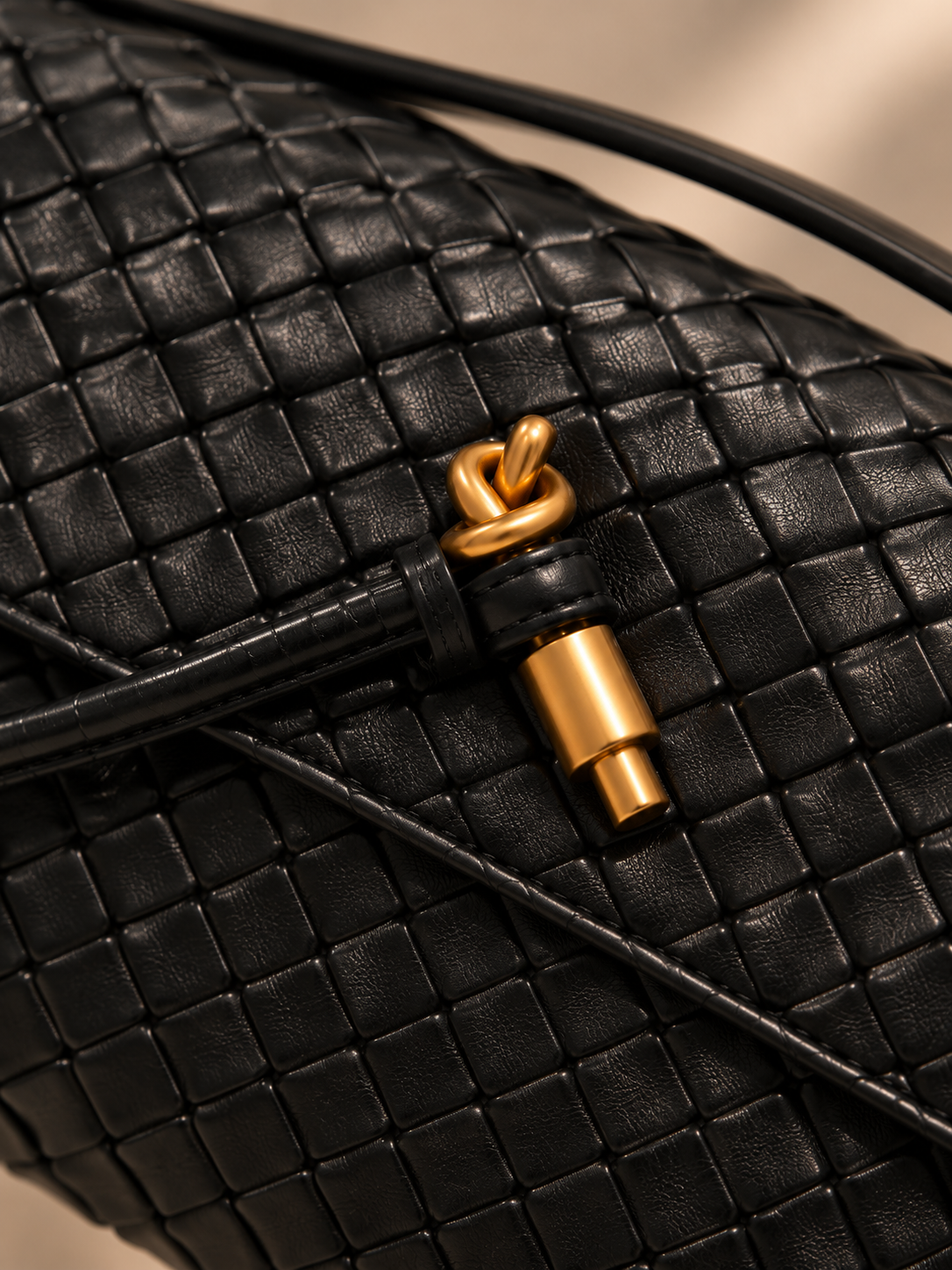 Celeste Woven Leather Shoulder Bag