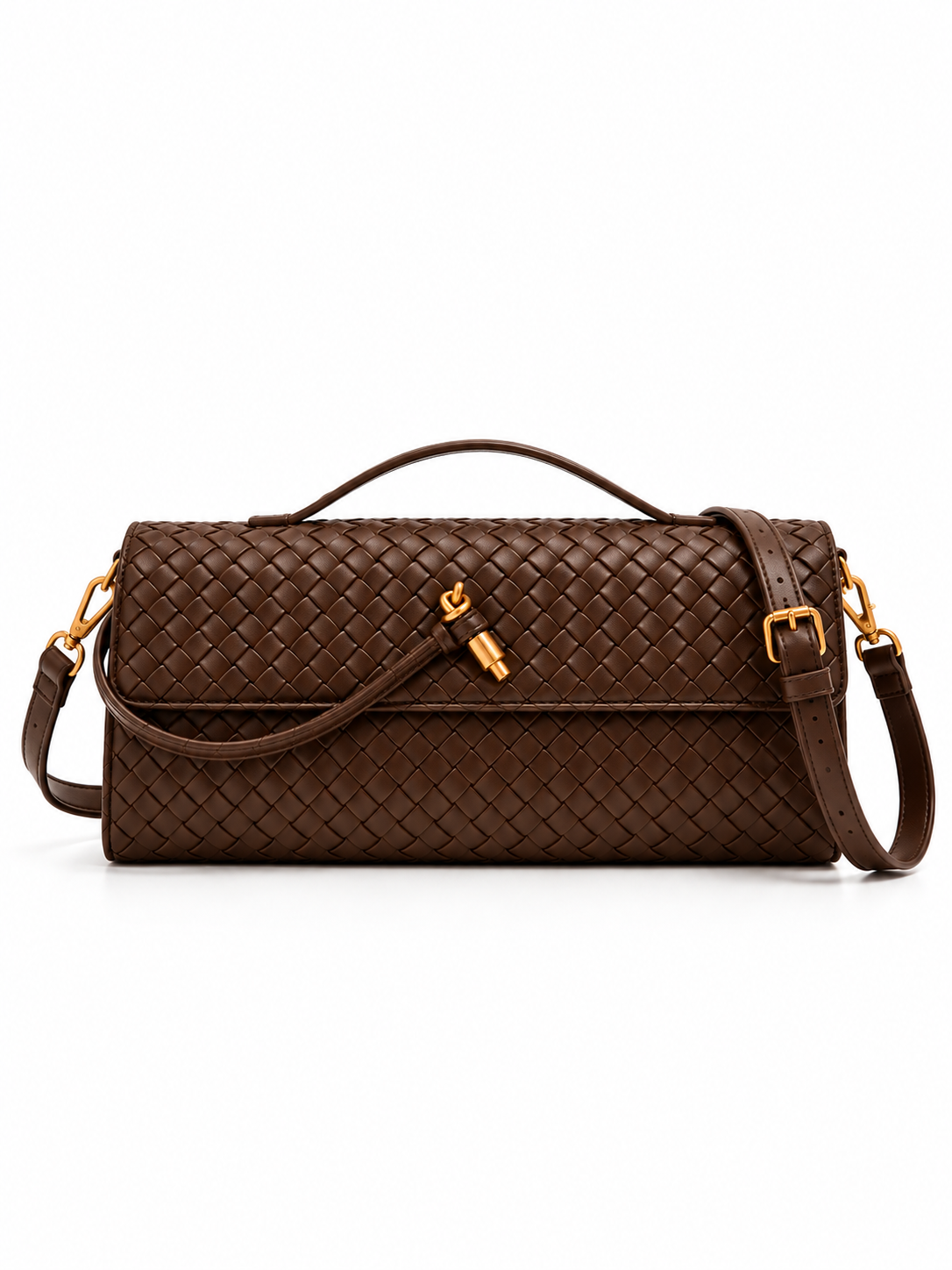 Celeste Woven Leather Shoulder Bag