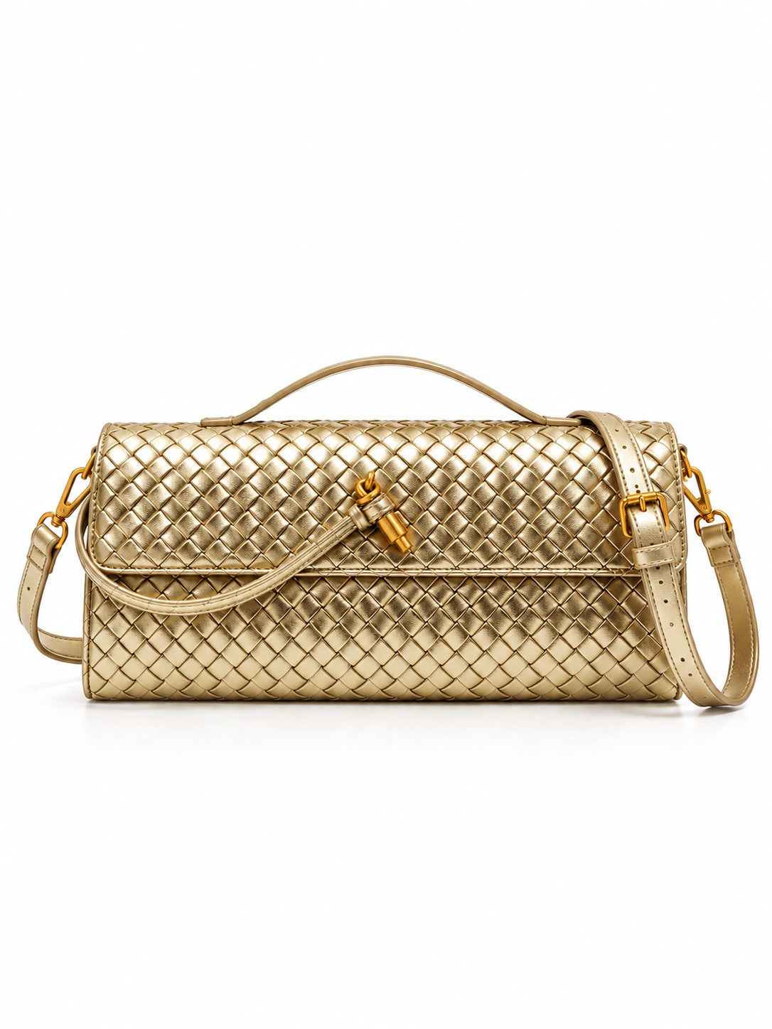 Celeste Woven Leather Shoulder Bag