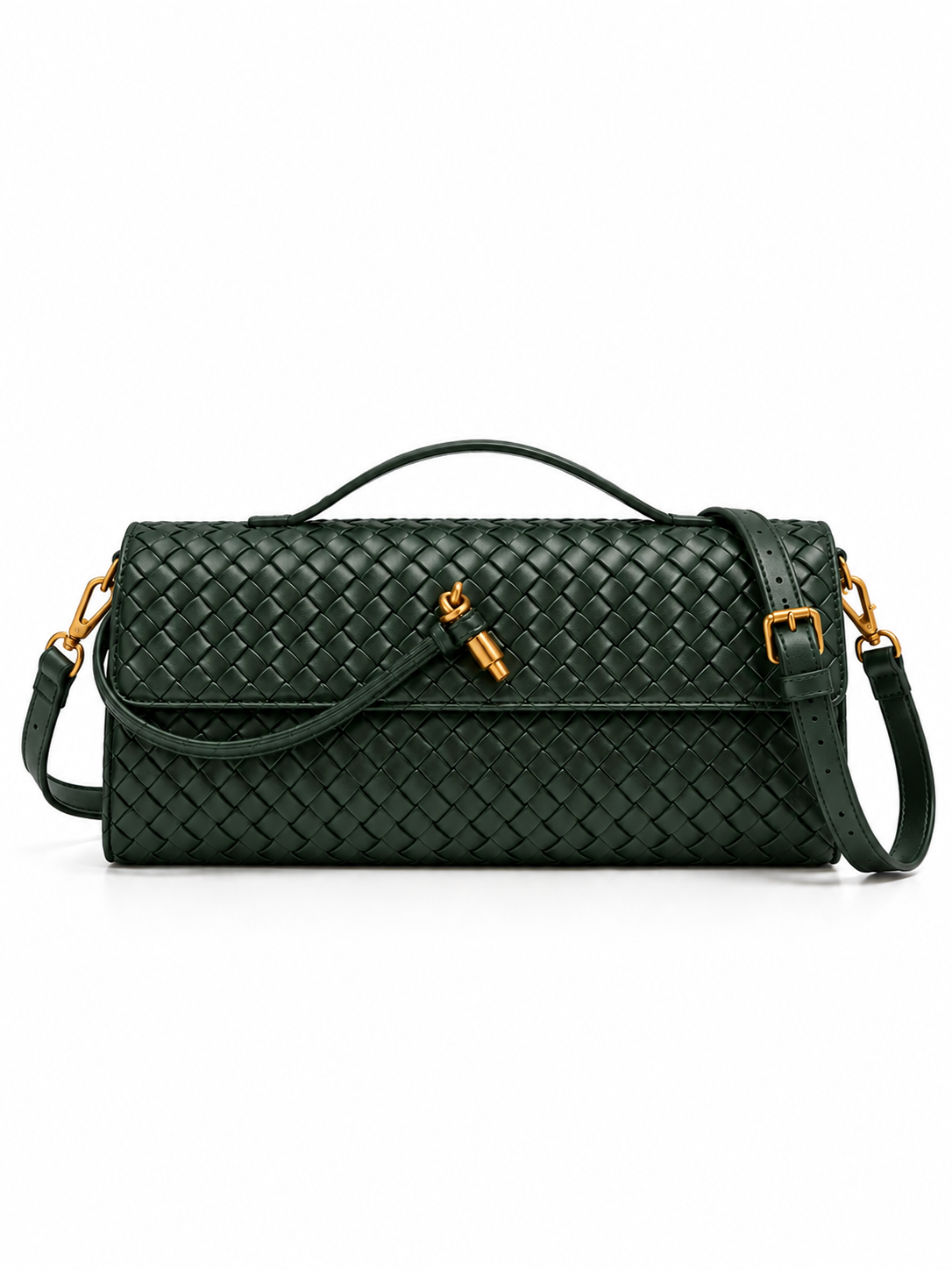 Celeste Woven Leather Shoulder Bag