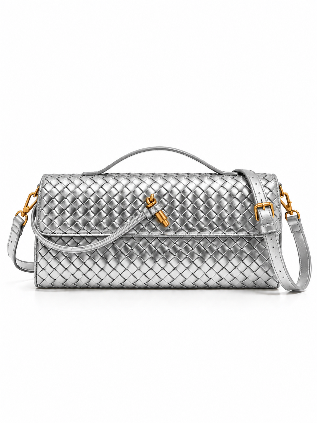 Celeste Woven Leather Shoulder Bag