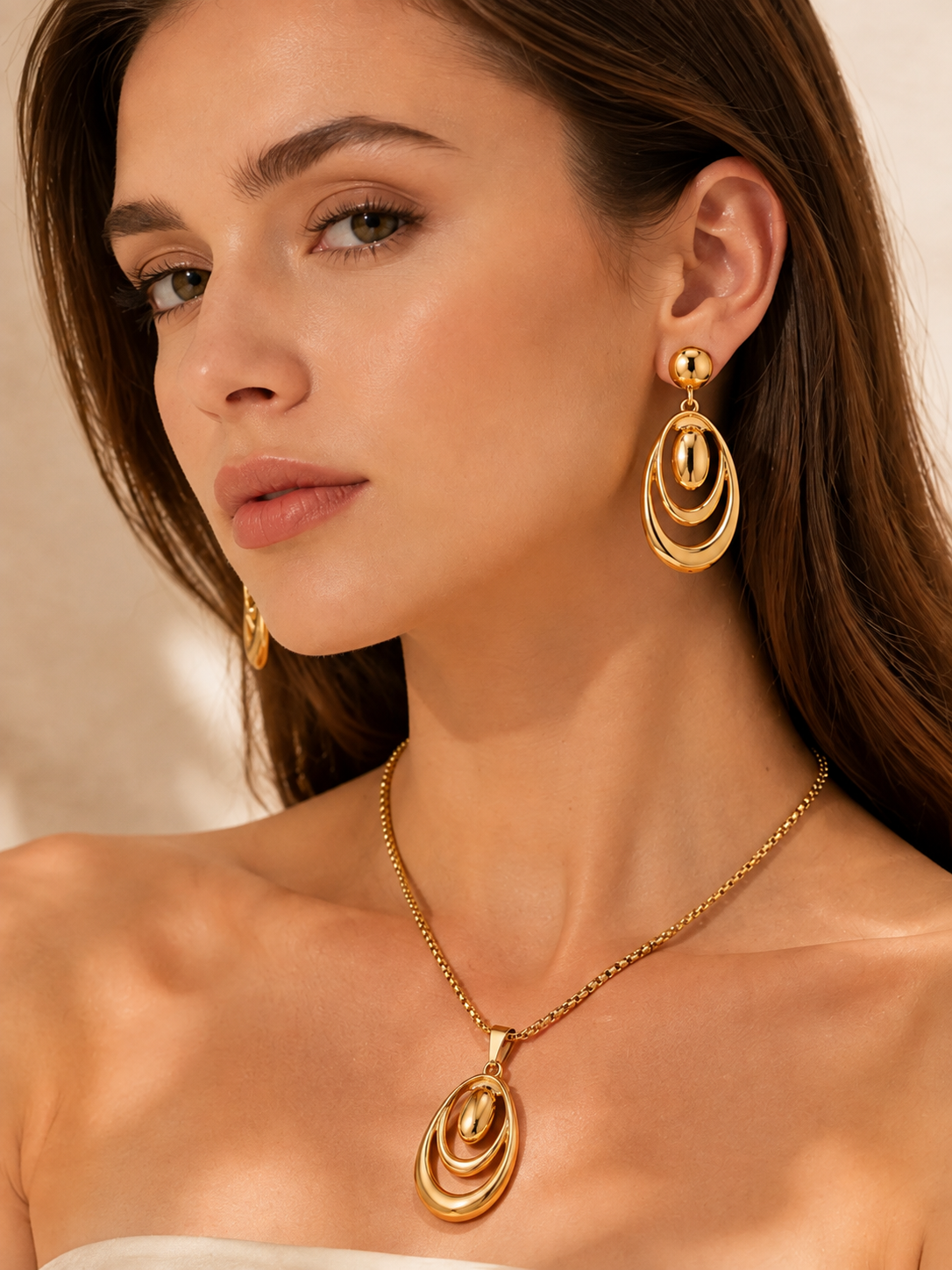 Celestine Water Drop Jewellery Set