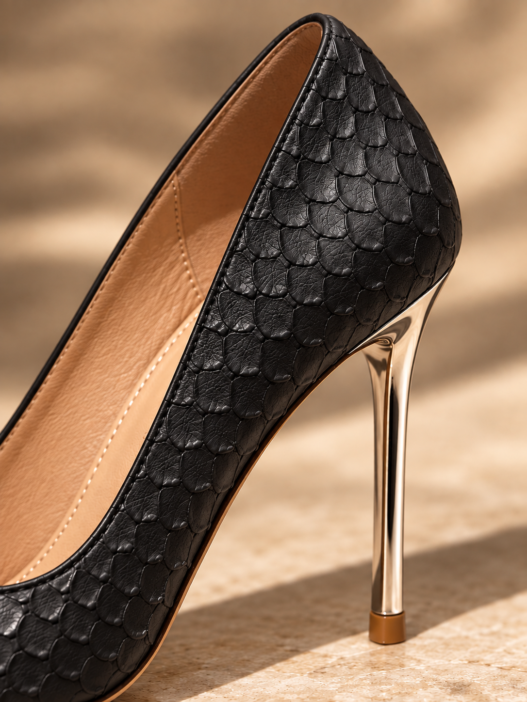 Colette Textured Pointed Heels