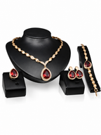 Crimson Teardrop Jewelry Set