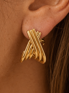 Cross Wrap Stud Earrings – Briset London