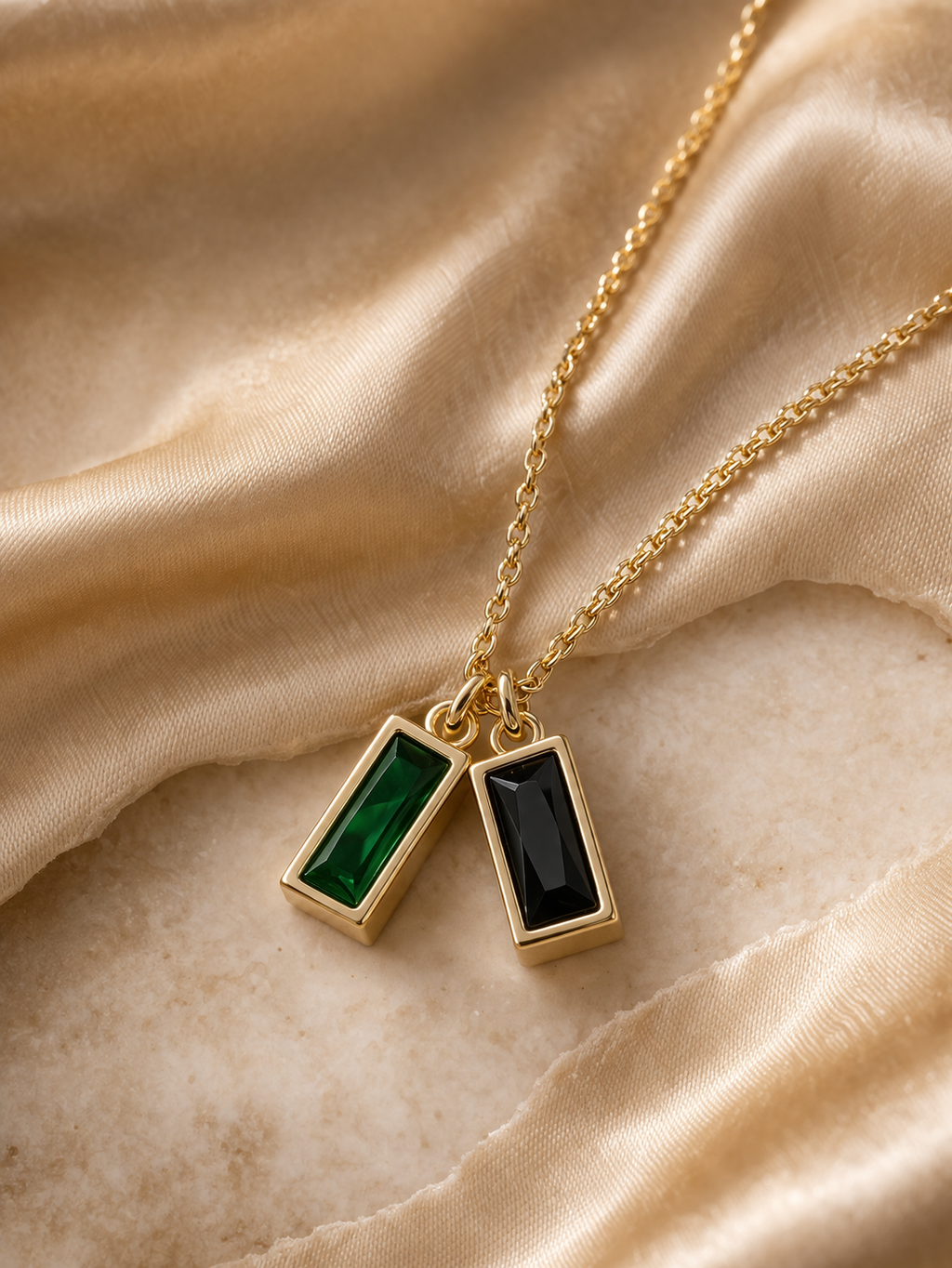Dual Gem Pendant Necklace – Briset London