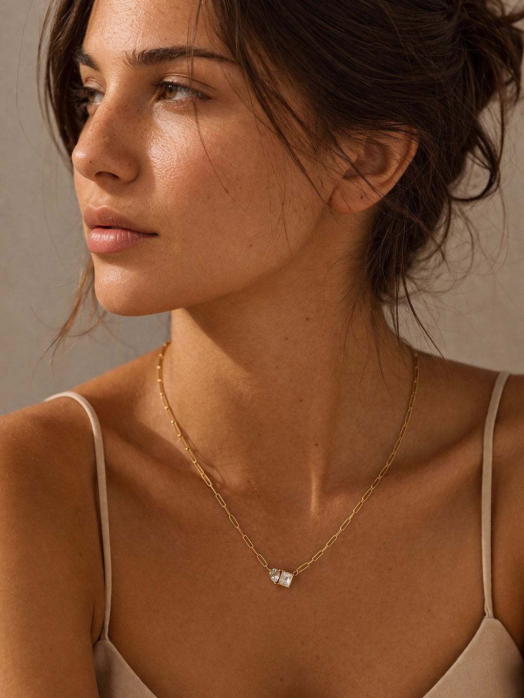 Duo Crystal Link Necklace – Briset London