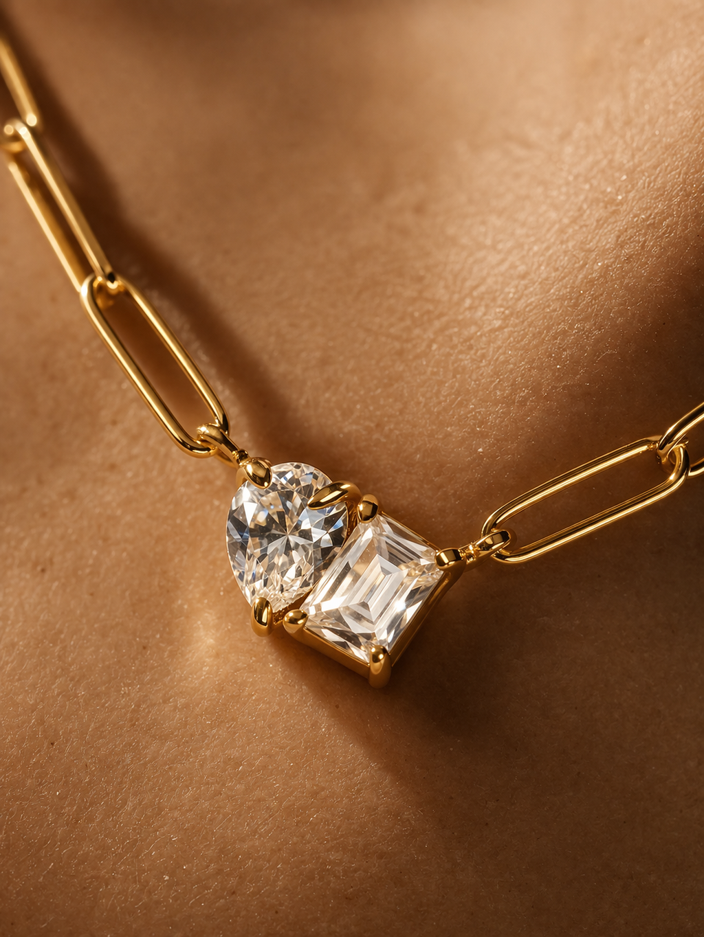Duo Crystal Link Necklace – Briset London