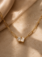 Duo Crystal Link Necklace – Briset London