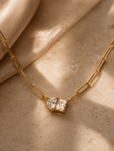Duo Crystal Link Necklace – Briset London