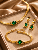 Élan Emerald Green Jewellery Set