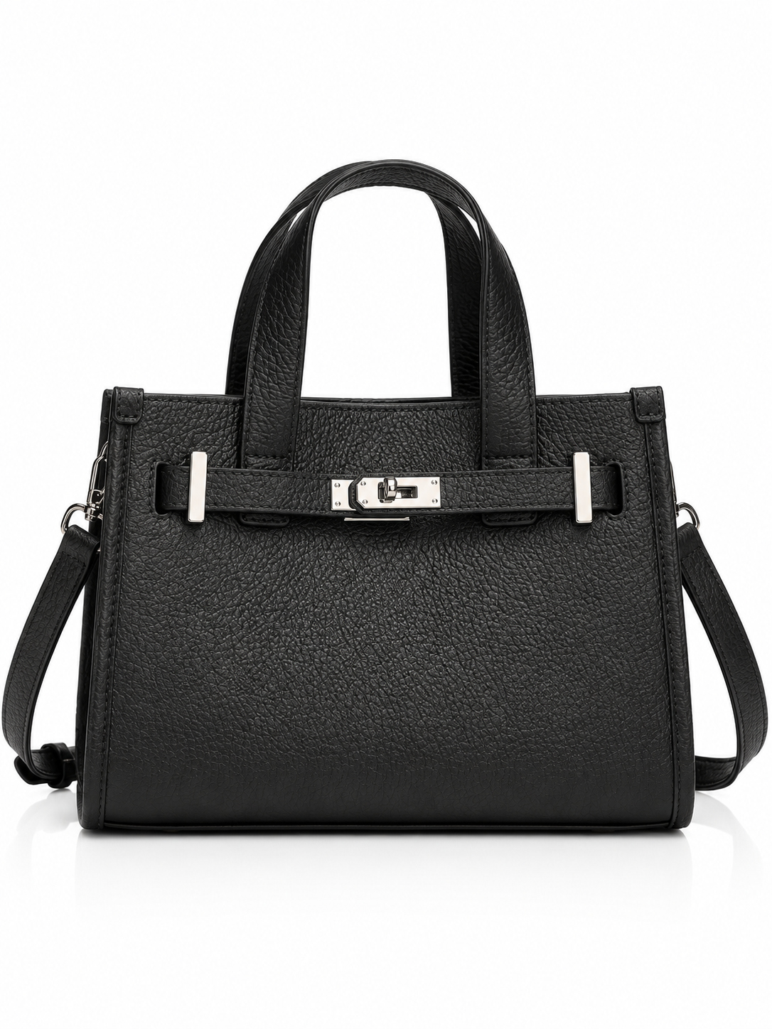 Elara Leather Top Handle Handbag