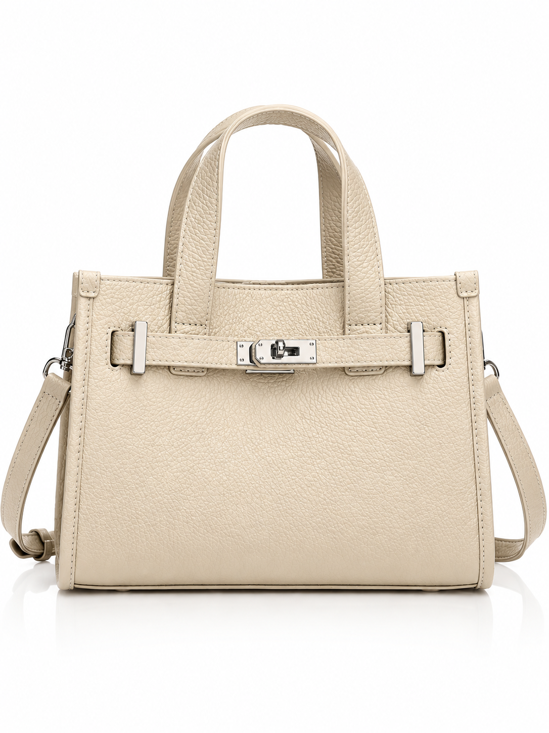 Elara Leather Top Handle Handbag