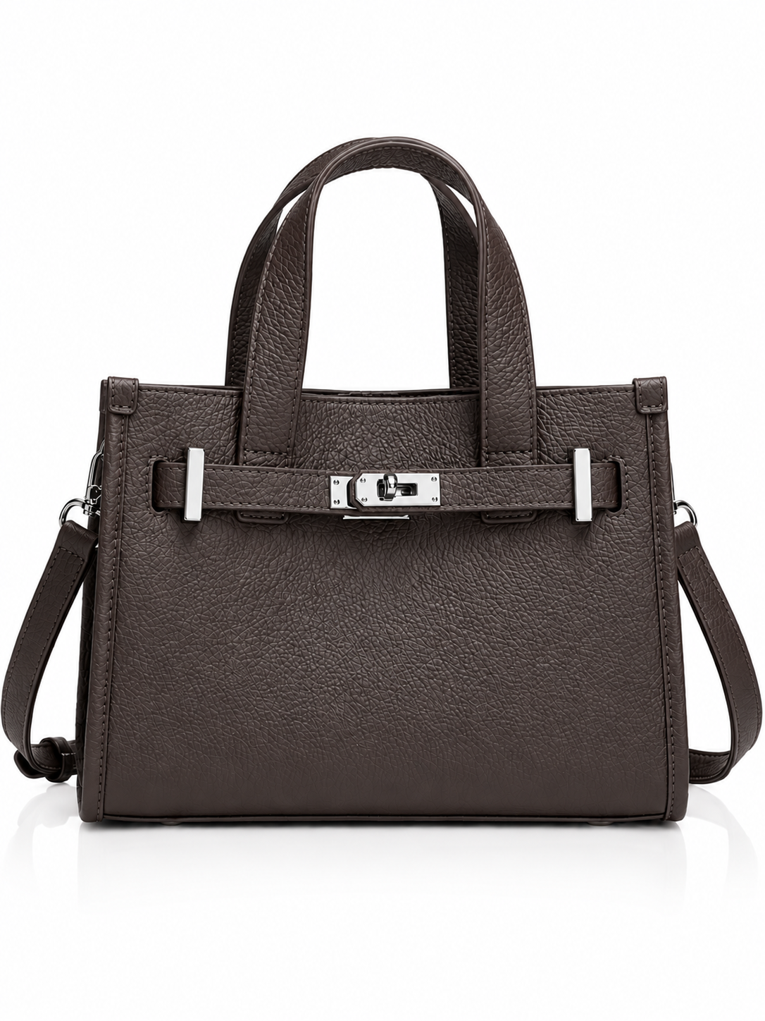 Elara Leather Top Handle Handbag