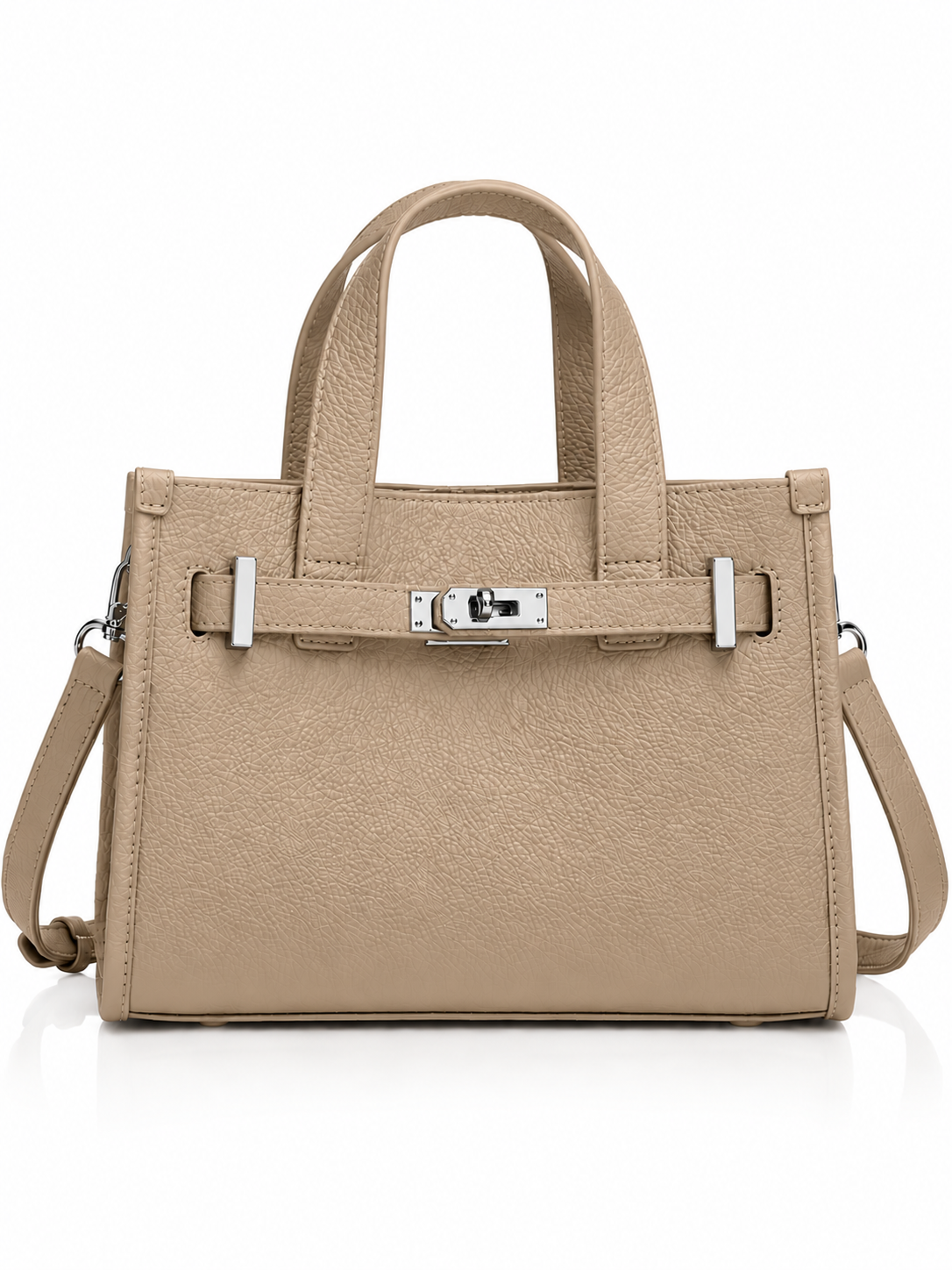 Elara Leather Top Handle Handbag