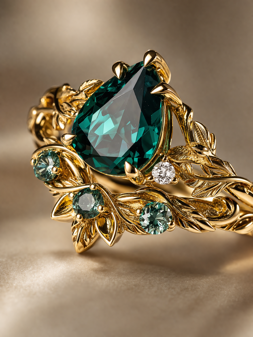 Emerald Drop Ring – Briset London