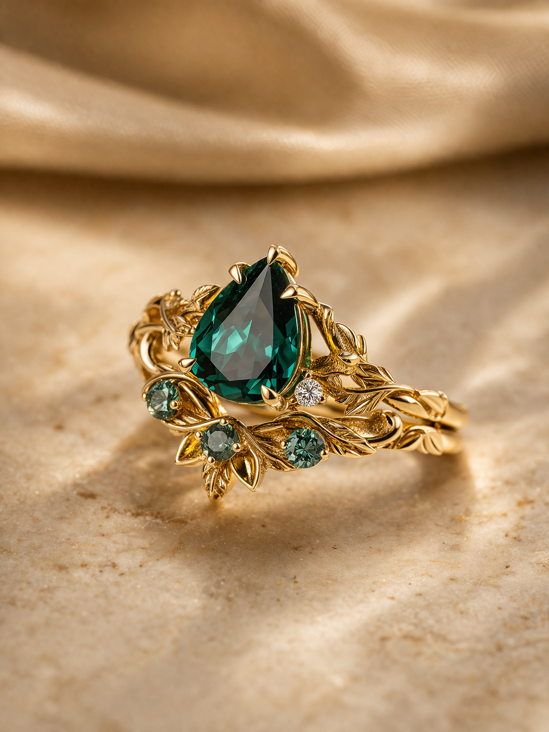 Emerald Drop Ring – Briset London