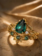 Emerald Drop Ring