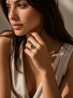 Emerald Drop Ring