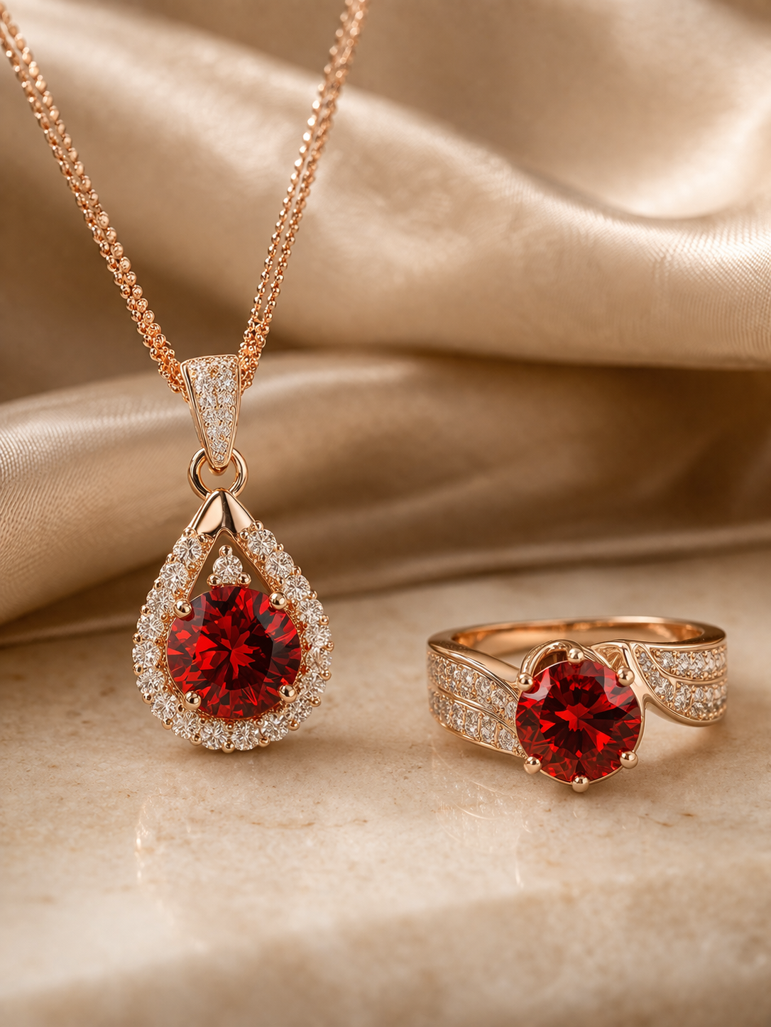 Garnet Drop Necklace – Briset London