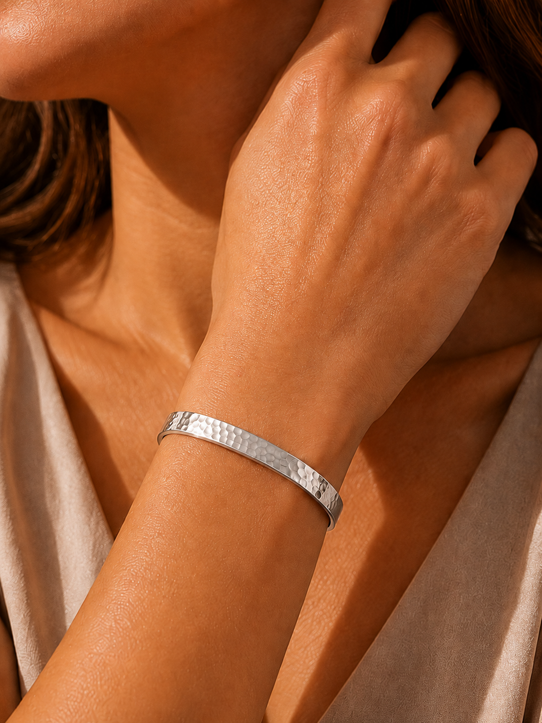 Hammered Cuff Bangle
