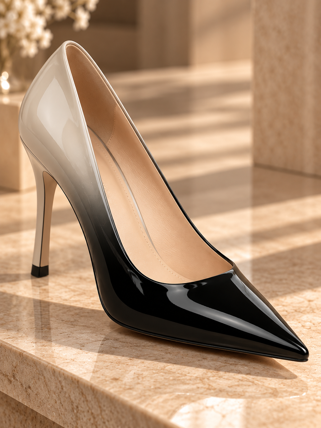 Juliette Patent Pointed Heels