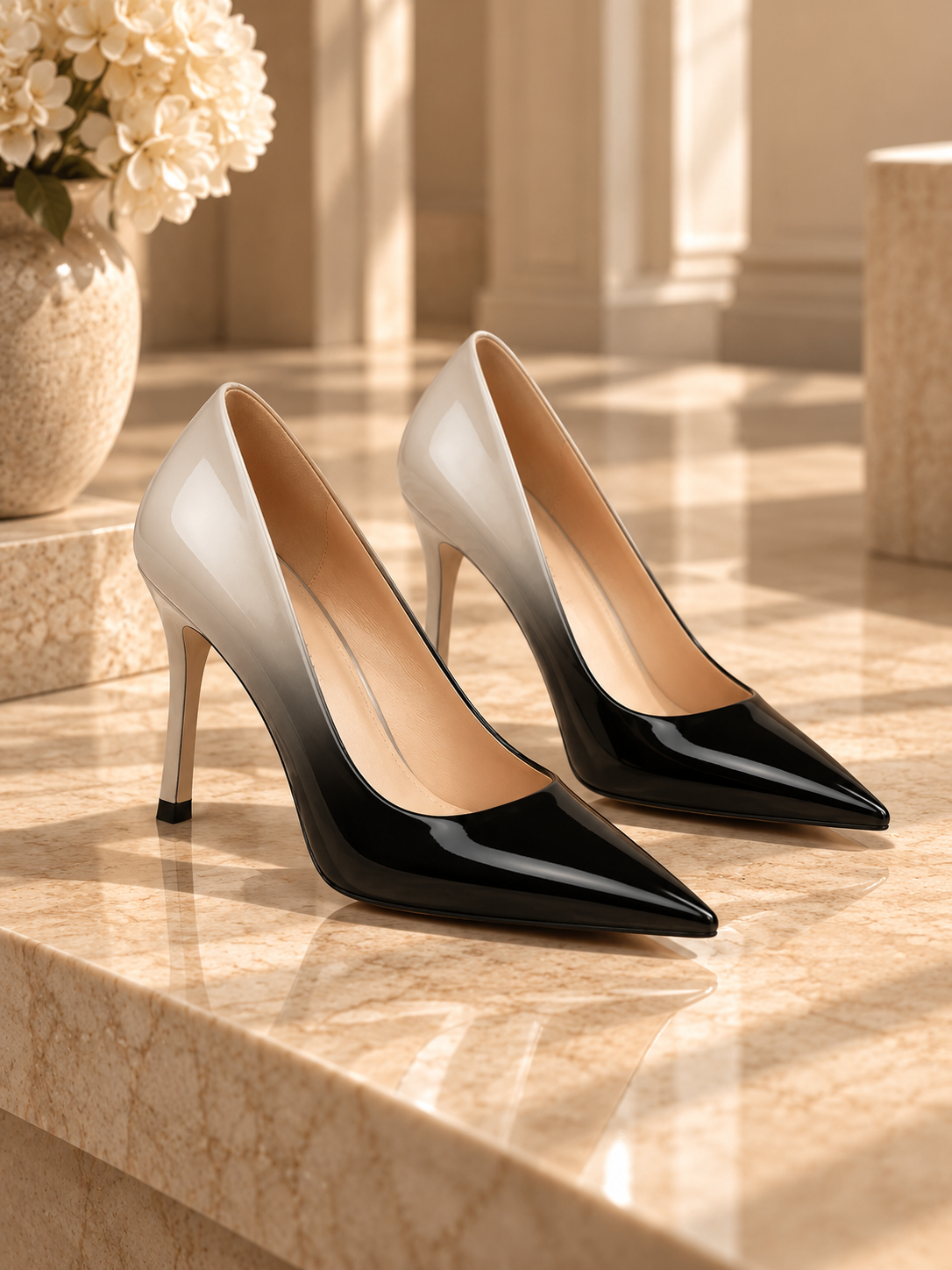 Juliette Patent Pointed Heels