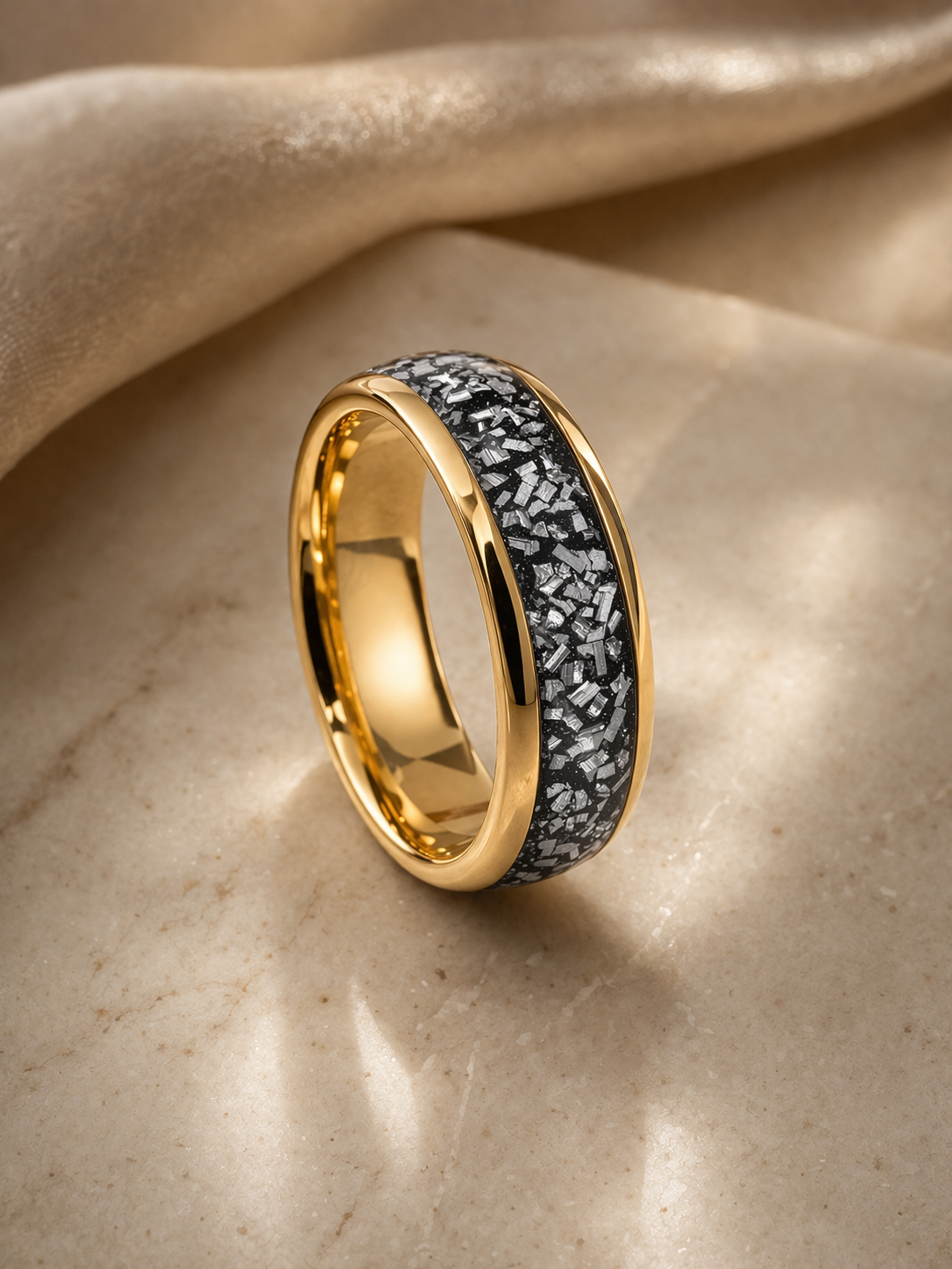 Meteorite Inlay Ring – Briset London