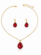Scarlet Teardrop Jewellery Set