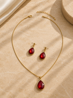 Scarlet Teardrop Jewellery Set