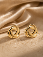 Sculpted Wave Stud Earrings – Briset London