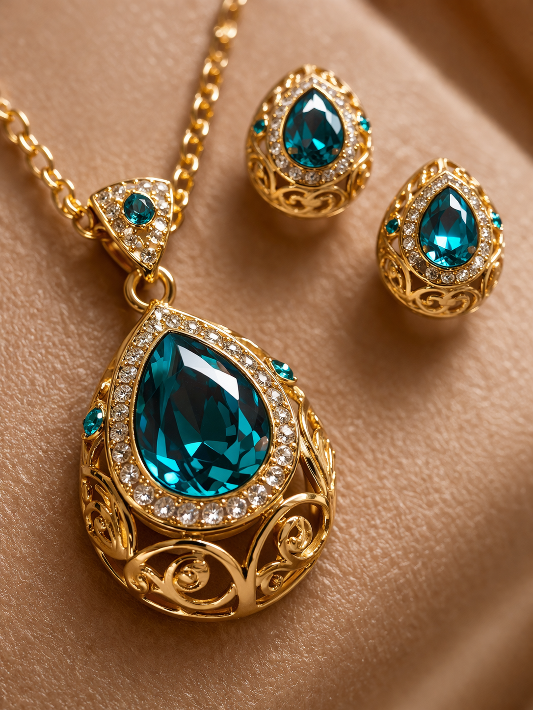 Teardrop Crystal Jewelry Set – Briset London