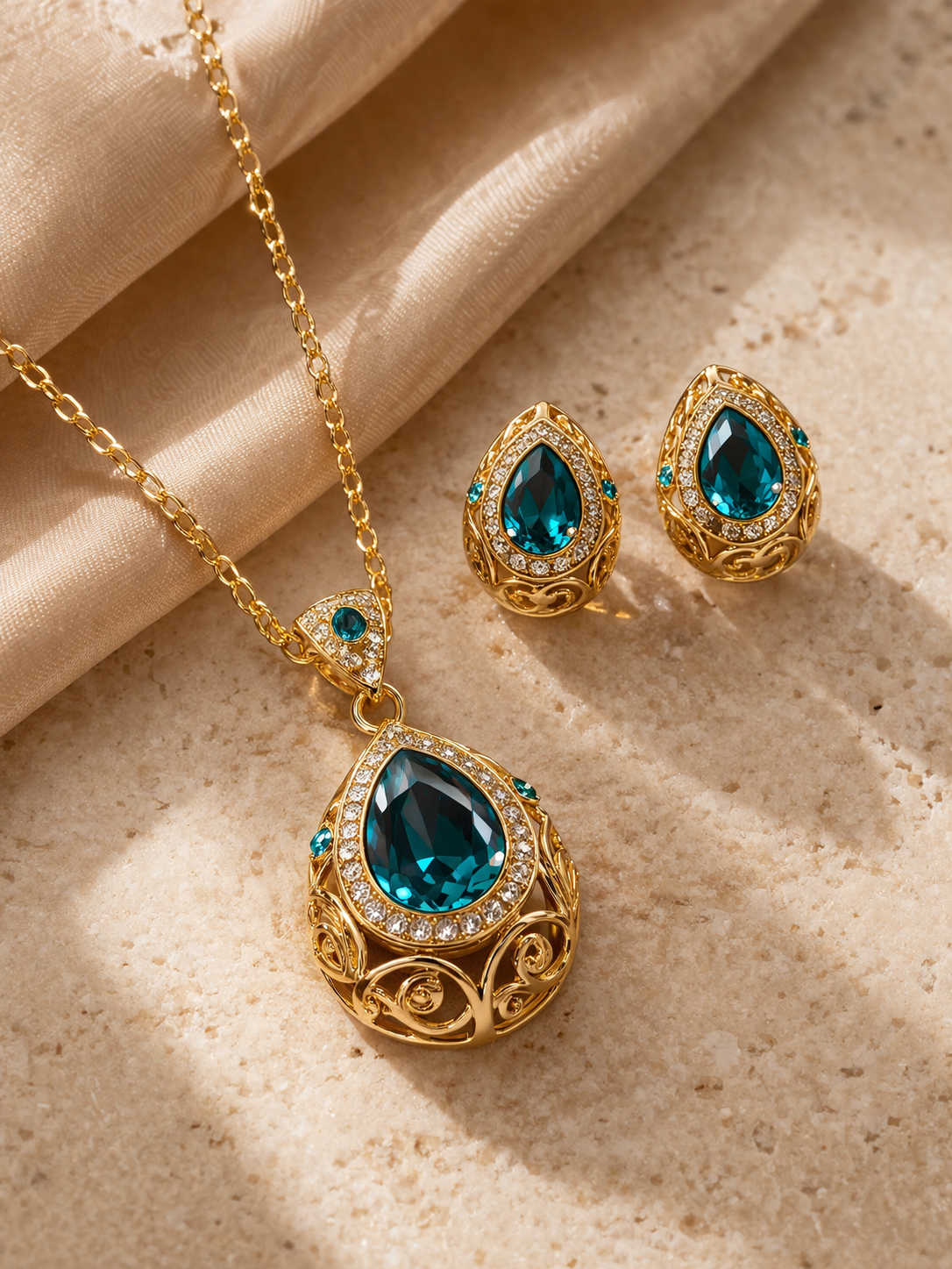 Teardrop Crystal Jewelry Set – Briset London