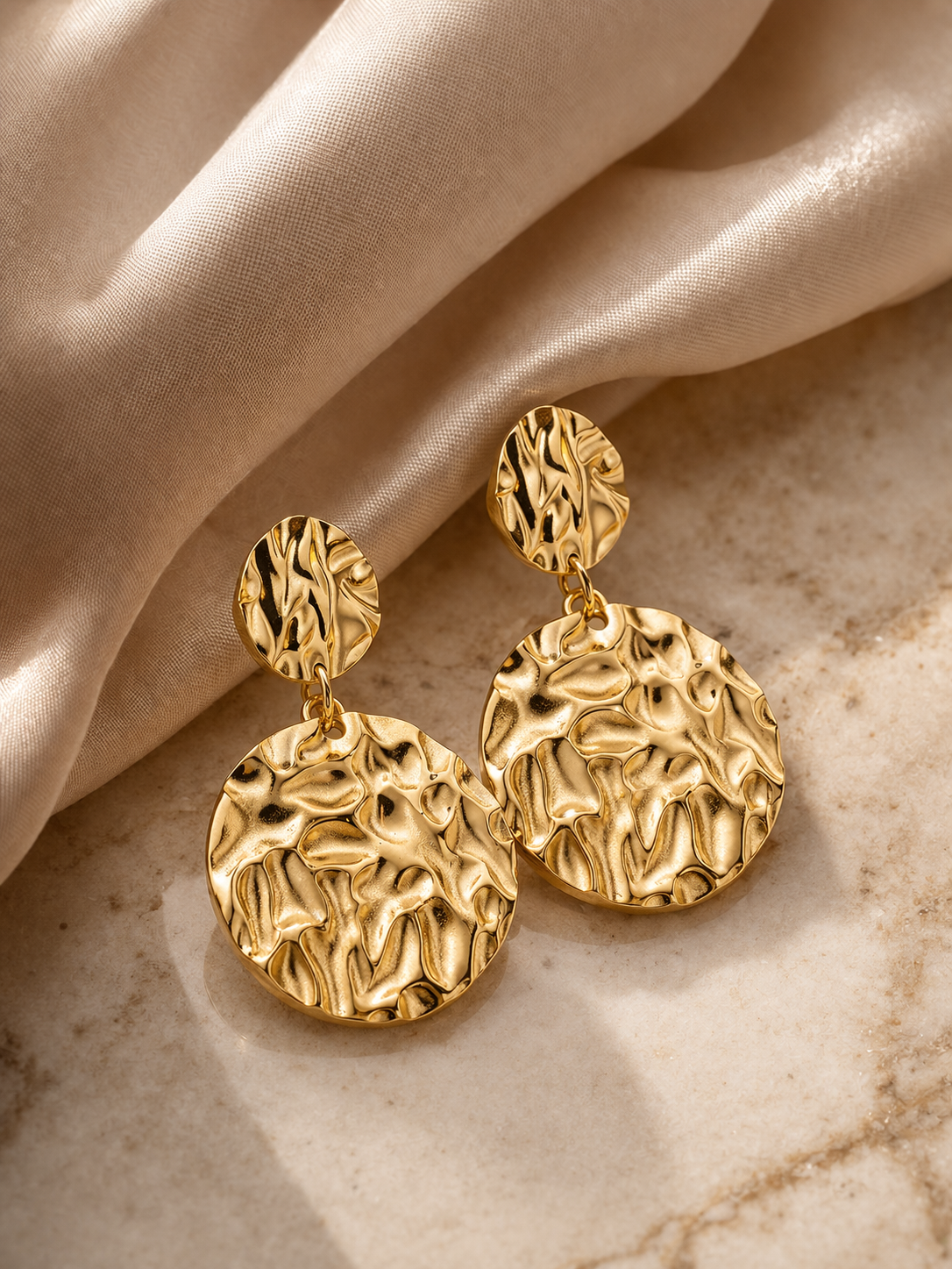 Textured Disc Earrings – Briset London