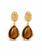 Tiger’s Eye Drop Earrings – Briset London