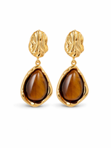 Tiger’s Eye Drop Earrings – Briset London
